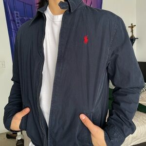Ralph Lauren Men's Navy Jacket with Red Logo ❗️